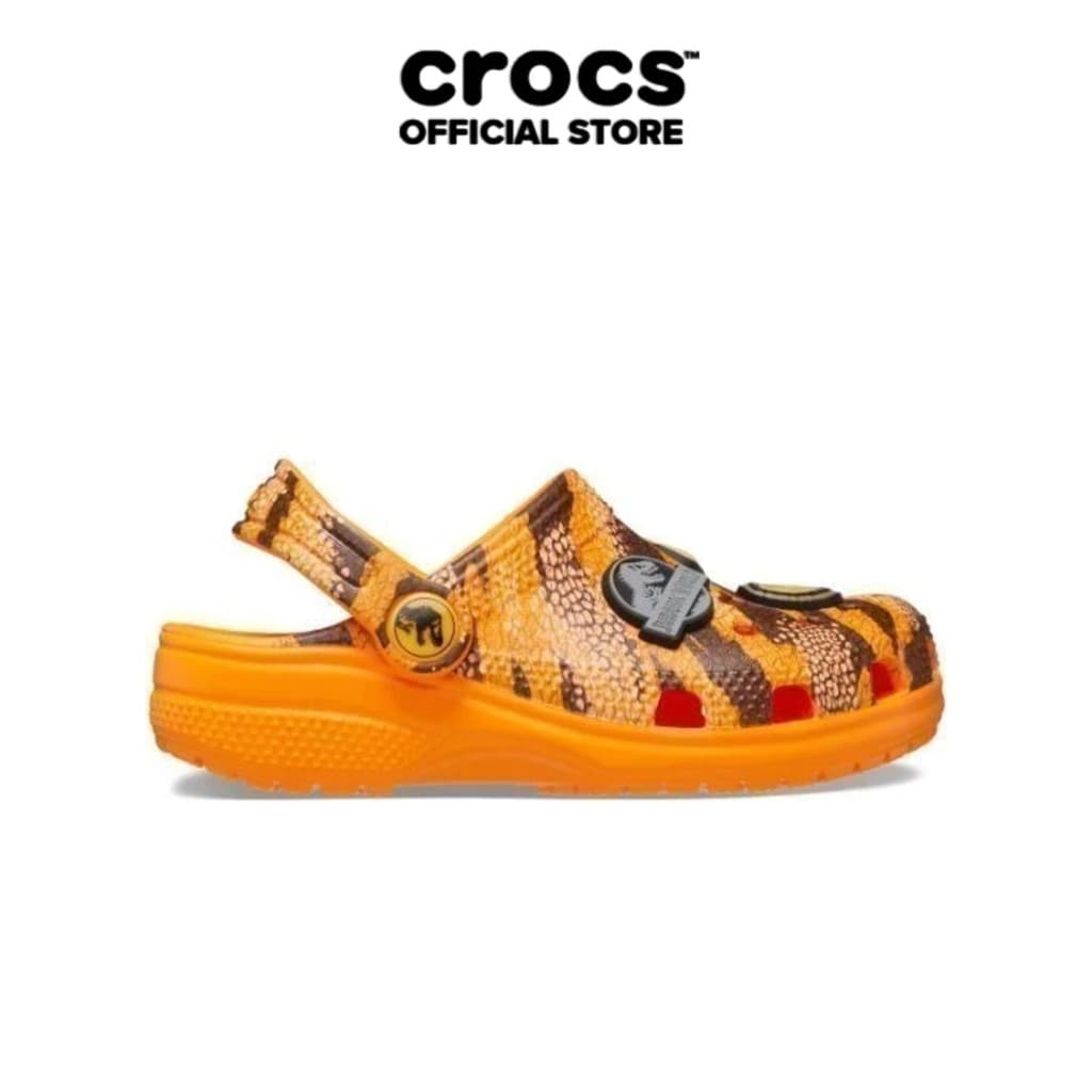 Giày Clog Trẻ Em Crocs Toddler Jurassic World Classic - Orange Zing - 208848-83A