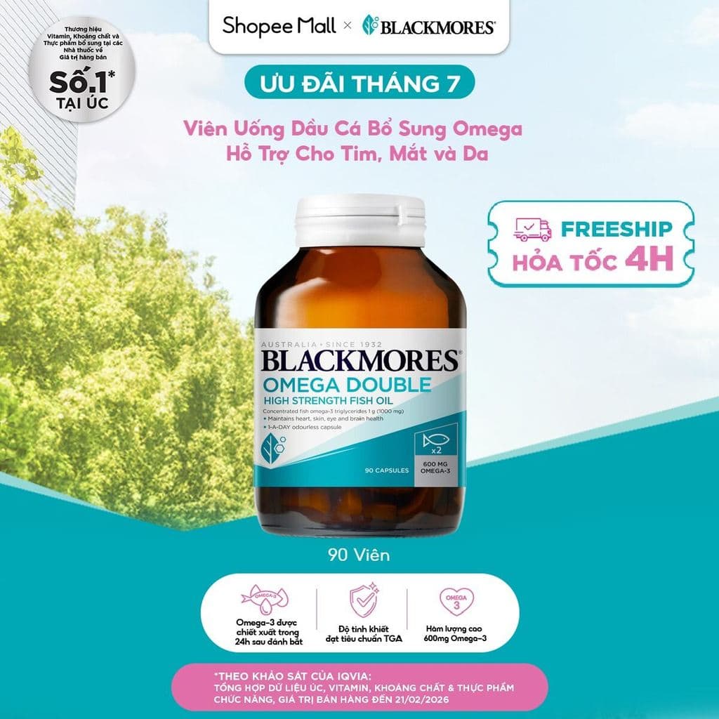 Blackmores Double Omega High Strength 90 viên
