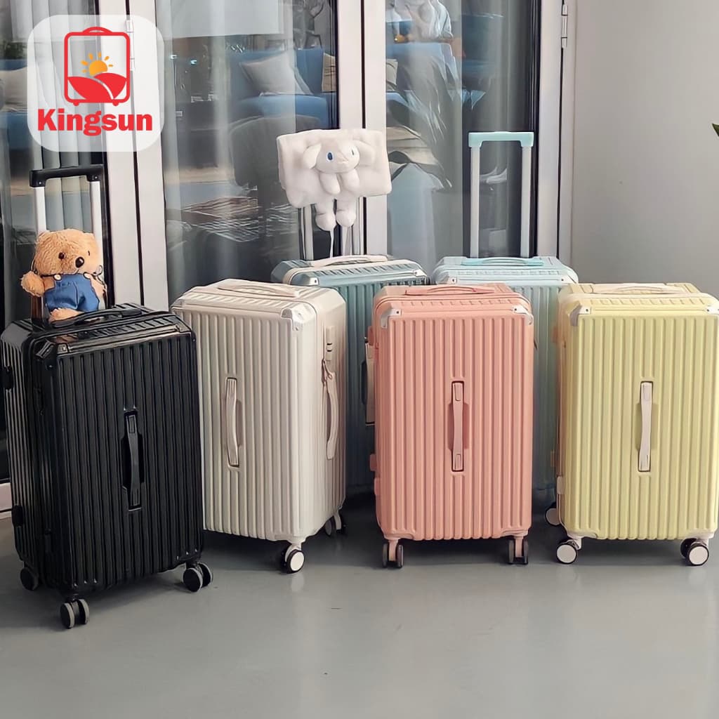 [Xả Kho]Vali du lịch Kingsun Size 20/24/29 thời trang form rộng bo góc kim loại chống va đập
